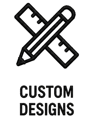 Icon of a pencil and ruler crossed, representing custom website design and branding services.