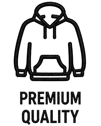 Premium hoodie icon representing high-quality clothing and apparel.