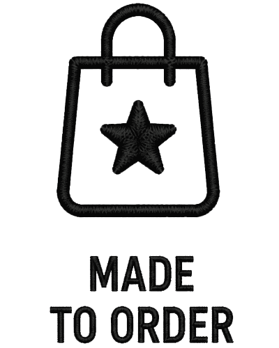 Custom-made shopping bag with star design, perfect for retail or gift shops.