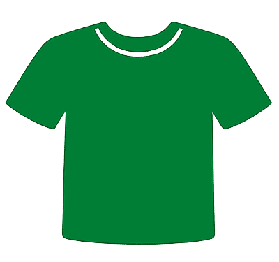 Green T-shirt mockup for website branding and design customization.