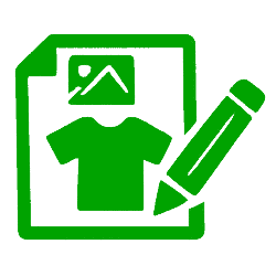 Custom website renaming template with editing tools and design elements.
