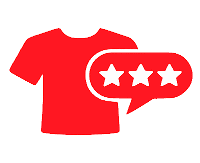 User giving feedback with a 3-star rating on a red background.