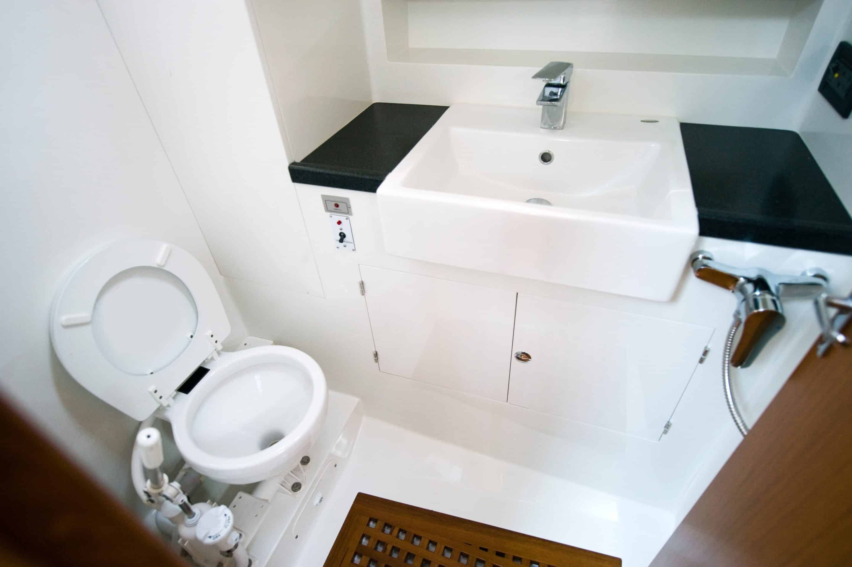 Toilet in yacht