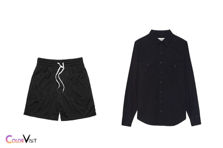 Brighter Shades for Styling Shorts with Black Shirt