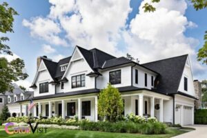 what color gutters for white house