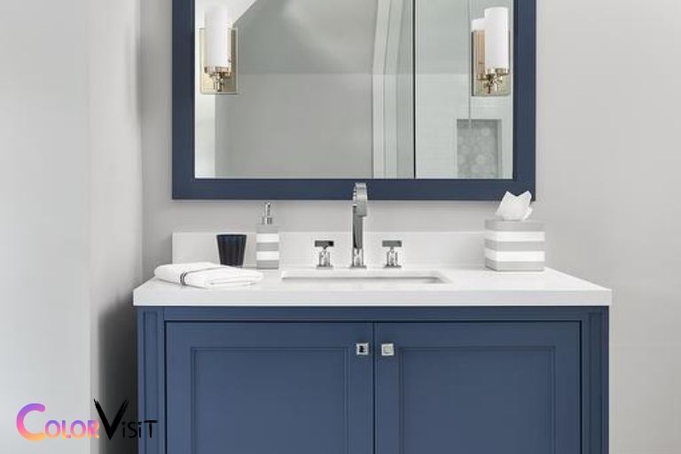 what color walls with navy blue vanity