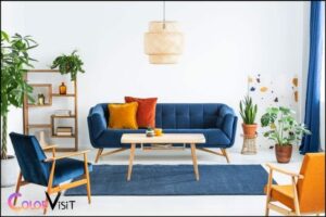 what color accent chair goes with blue sofa