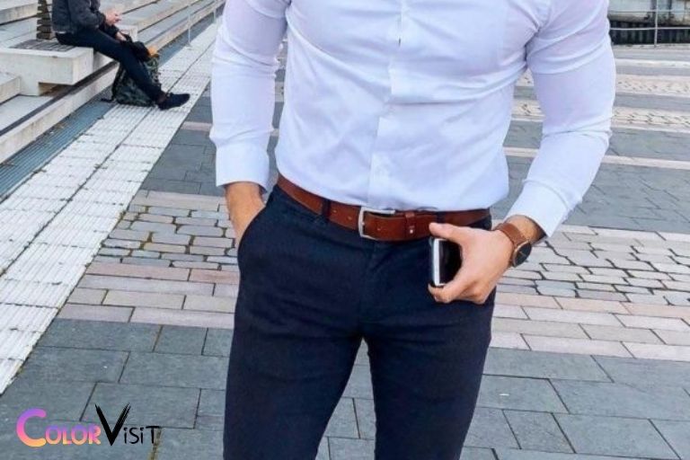what color shirt with blue chinos