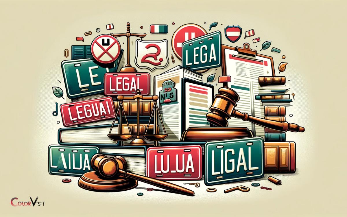 Legal Requirements for Red and Green Plates