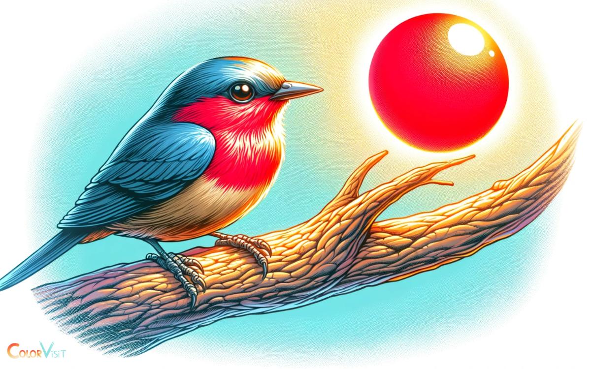 Red In The Natural Environment Of Birds