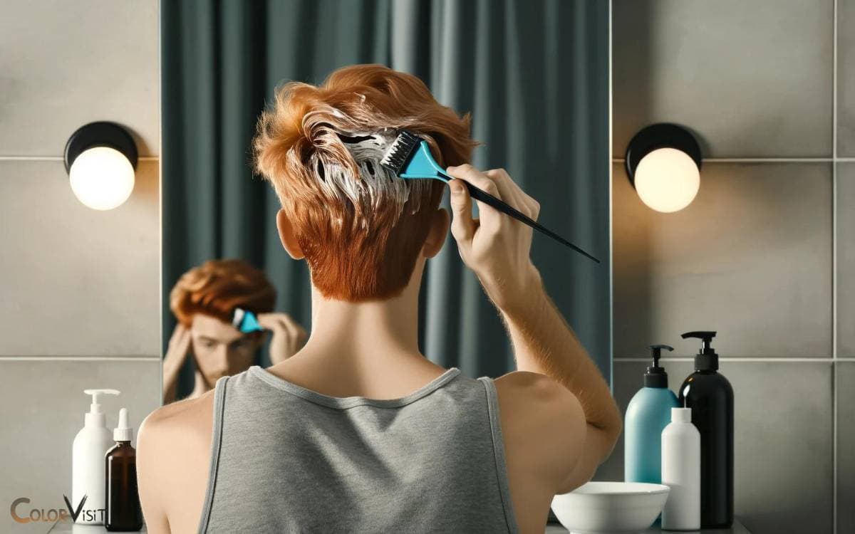 Applying the Blonde Hair Dye