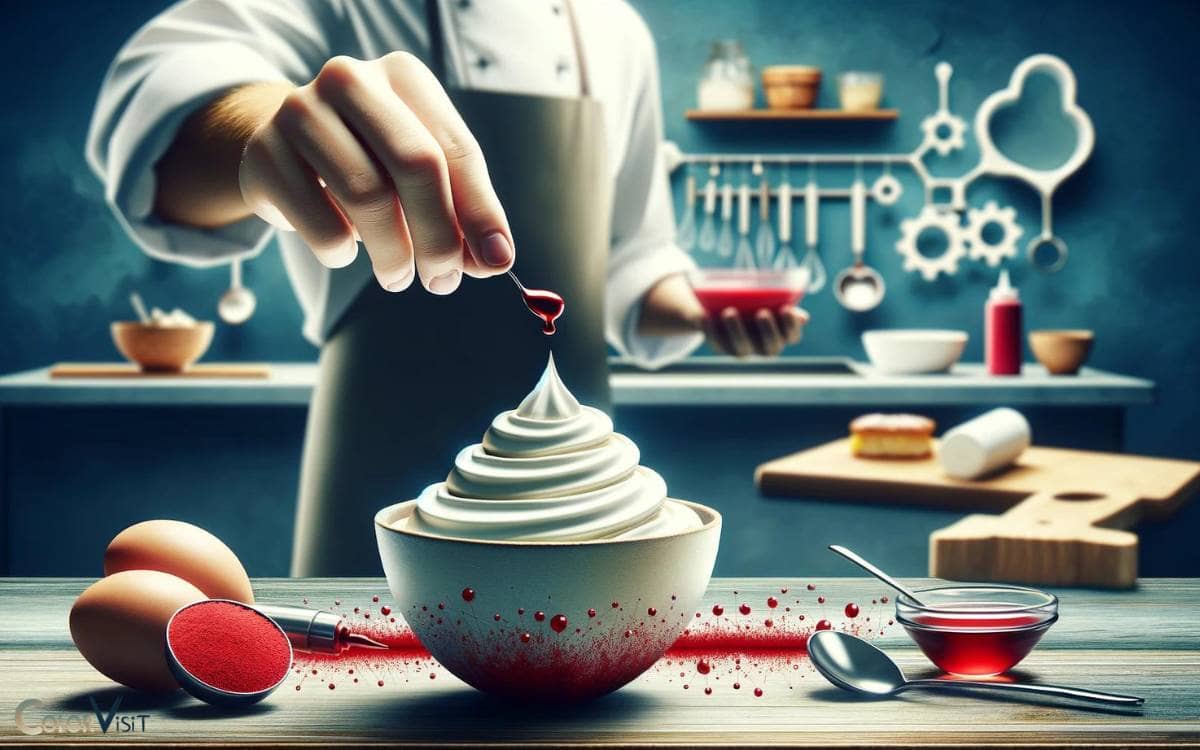 Incorporating the Food Color Into the Cream