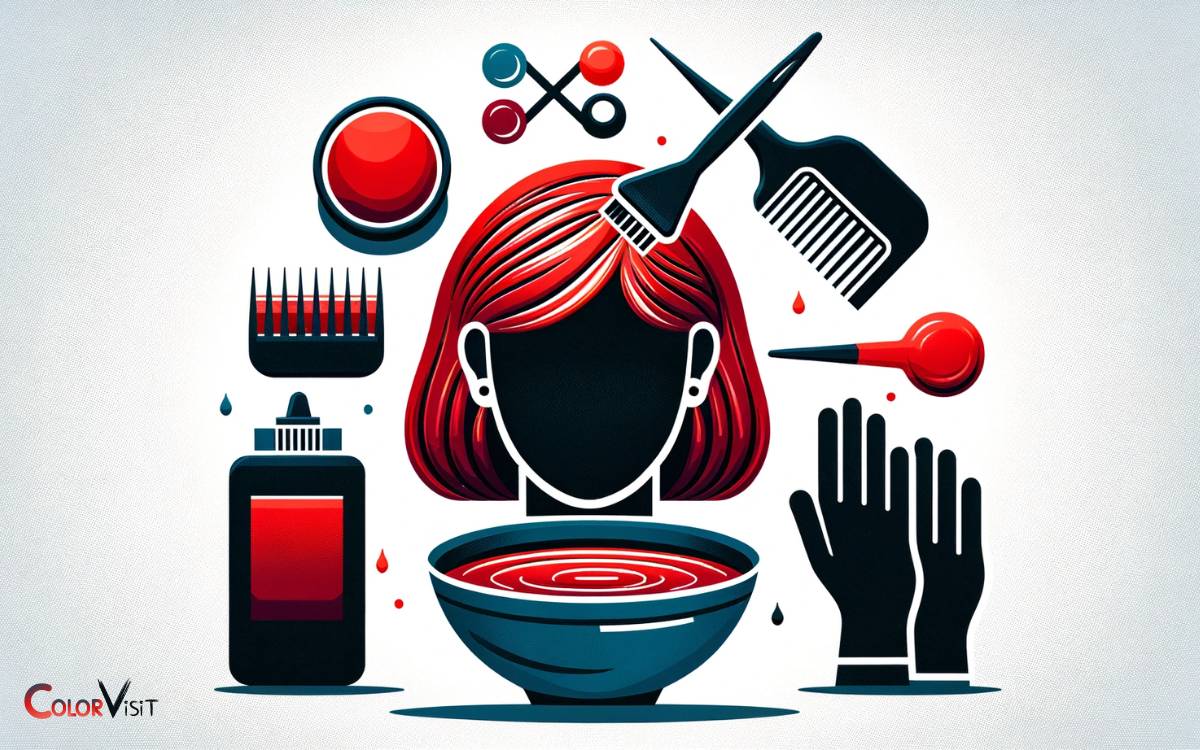 Applying Red Color to Black Hair