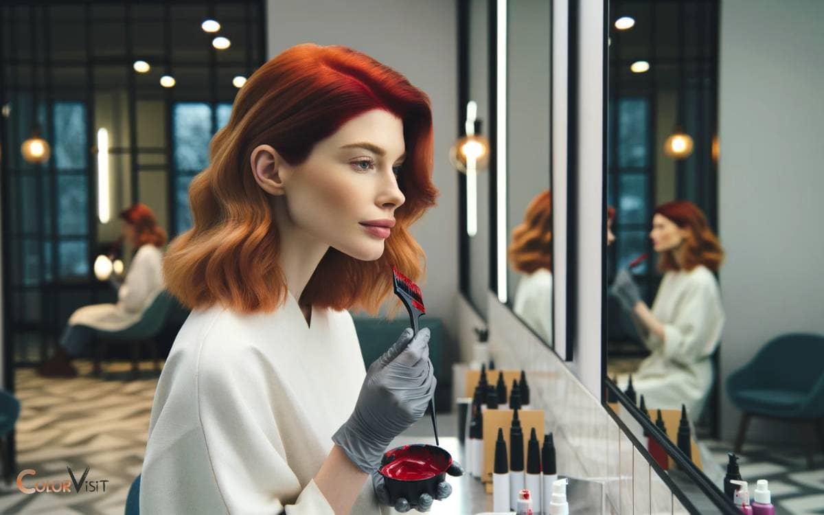 Applying a Red Hair Color Refresher