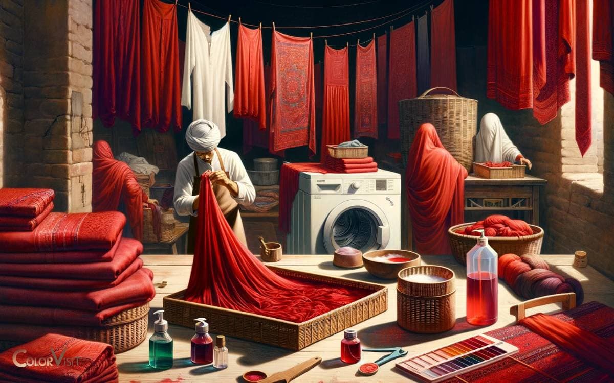 Caring for Red Dyed Fabric