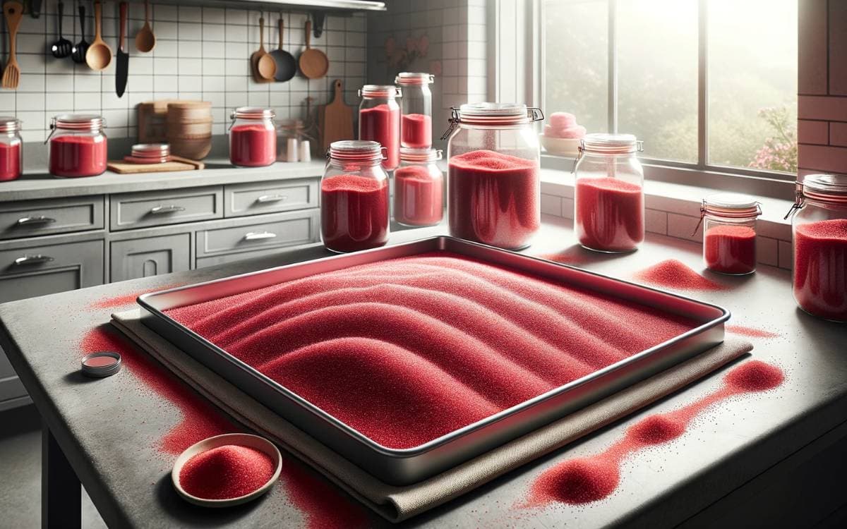 Drying and Storing the Red Colored Sugar