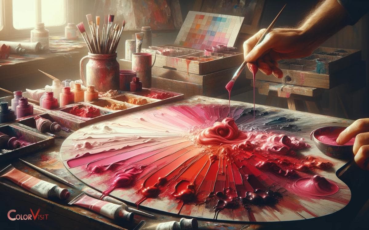 Mixing Paint for Rose Red
