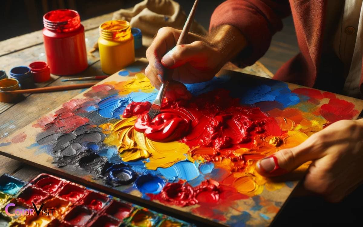 Mixing Primary Colors for Scarlet Red