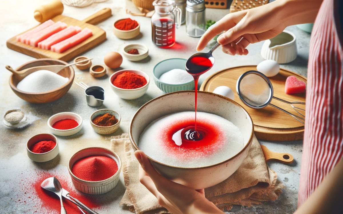 Mixing the Sugar and Food Coloring