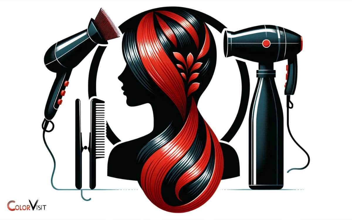 Styling and Maintaining Red Black Hair