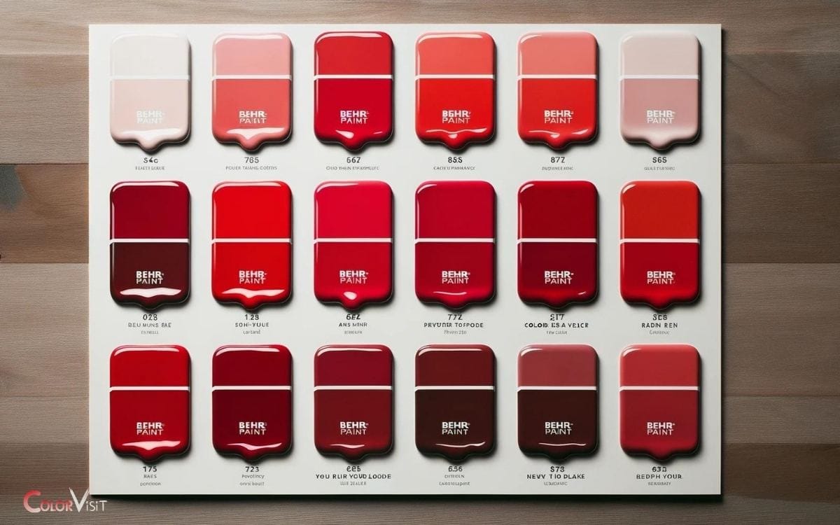 Behr Paint Red Color Chart