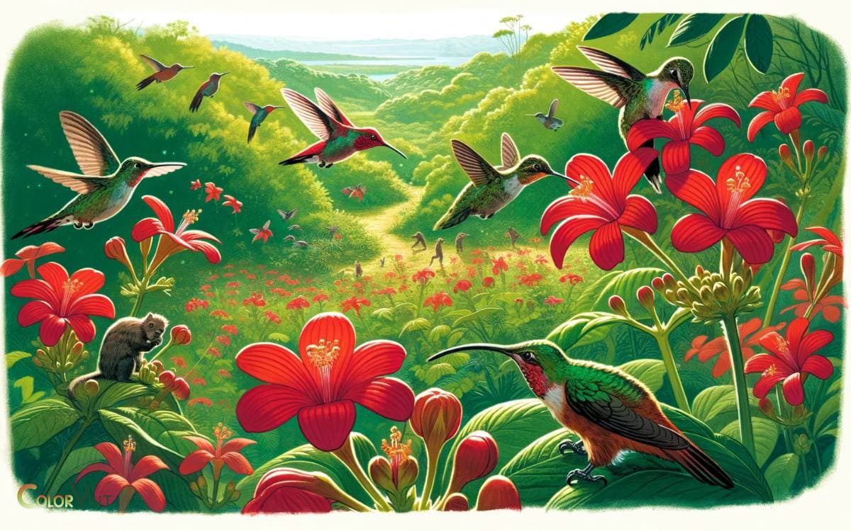 Impact of Red Flowers in Nature
