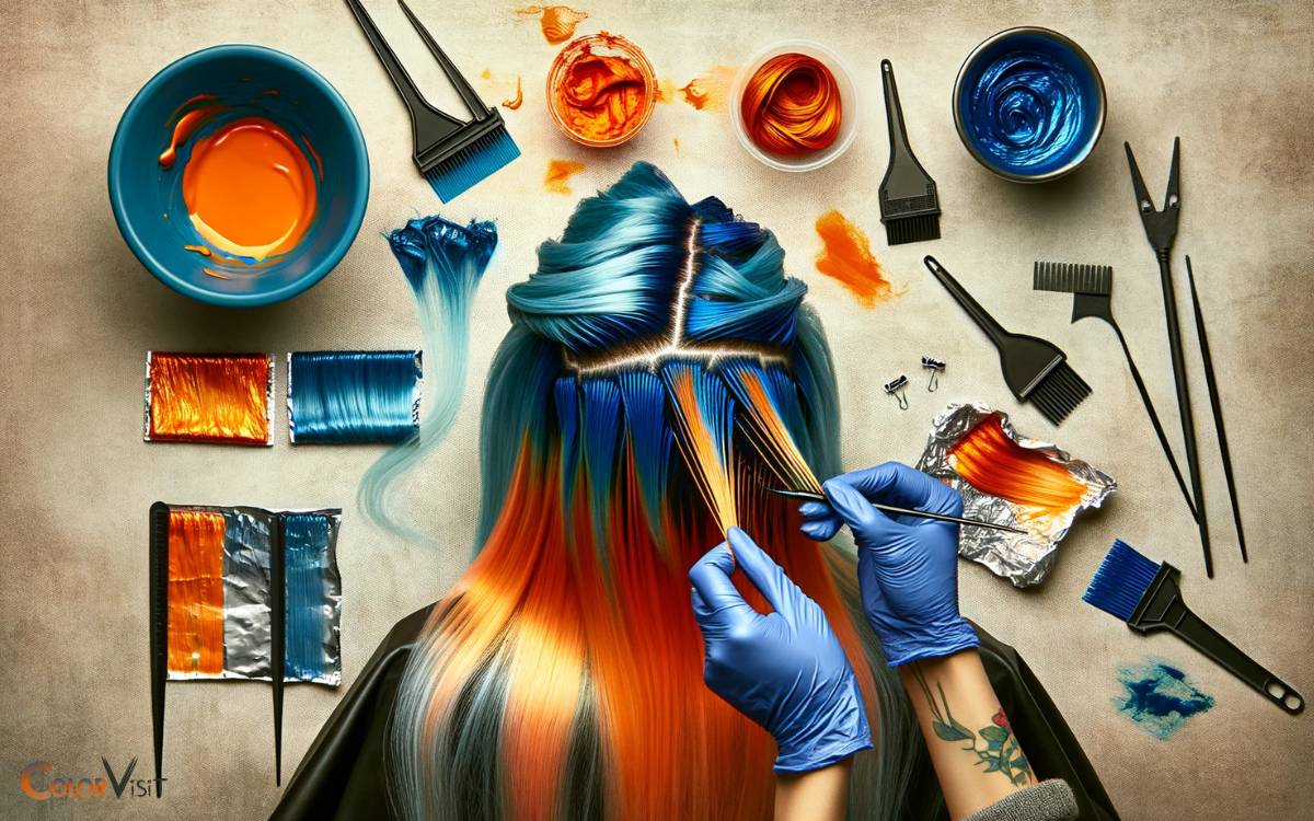 Applying Blue Dye
