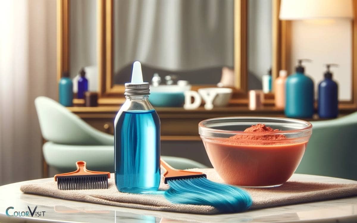 blue food coloring for orange hair