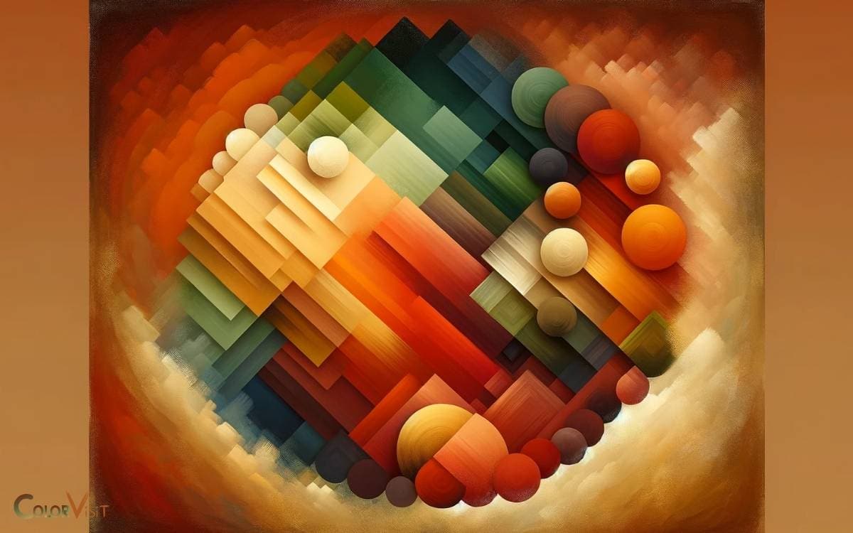 burnt orange and green color palette