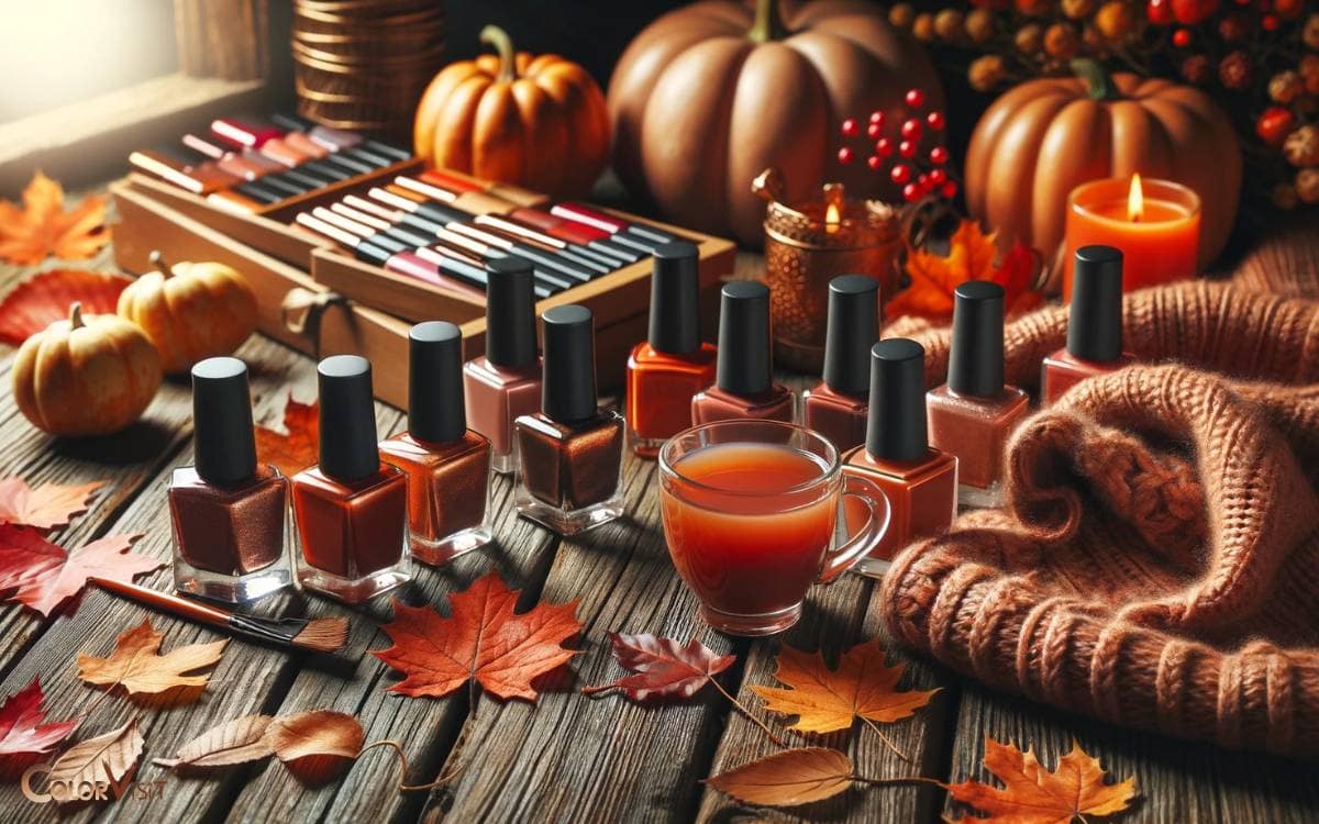 orange nail color for fall