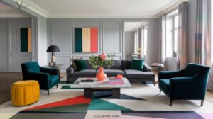 15 Stylish Grey Living Room Ideas With Pop of Color for Dimension