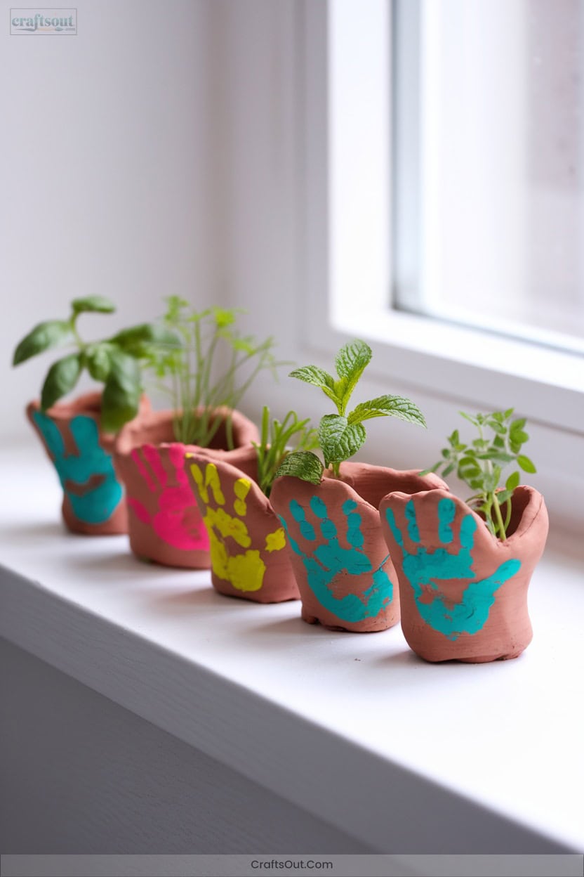 7 Mini Herb Pots