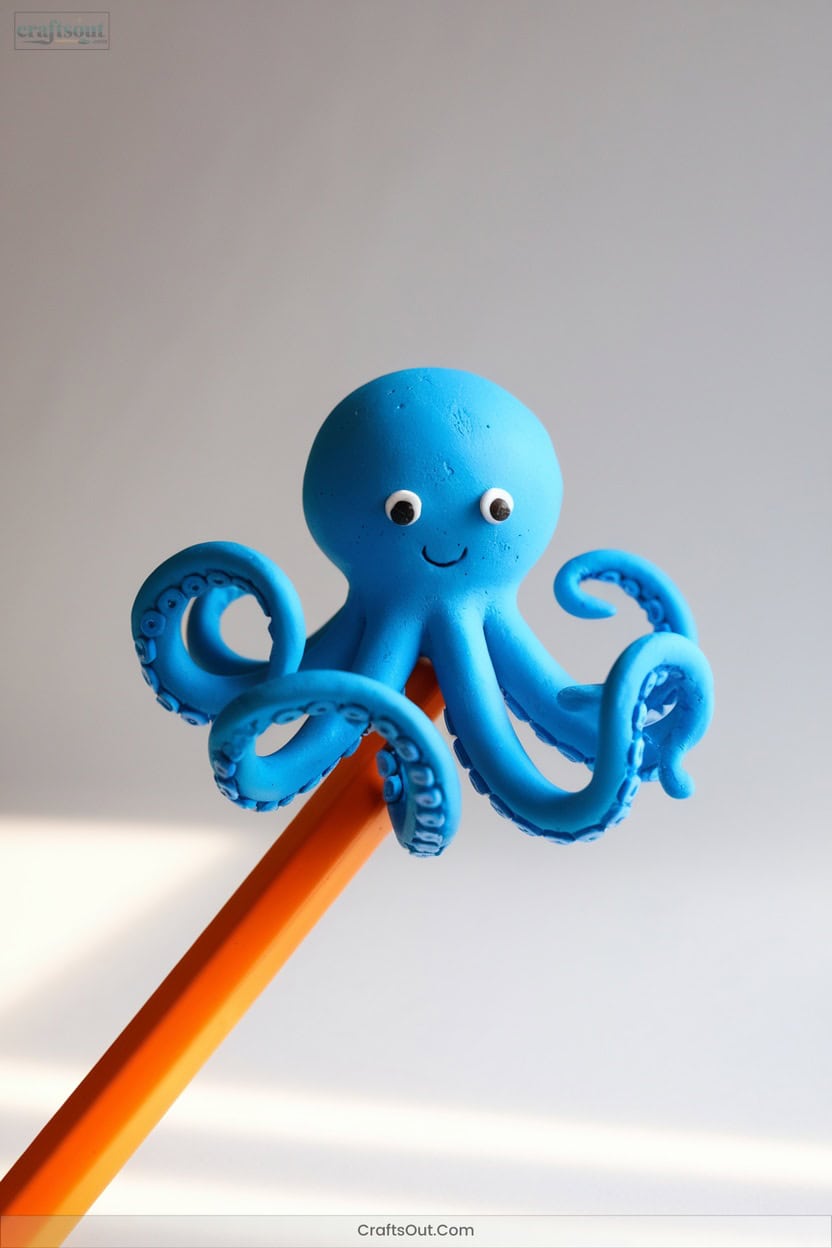 8 Cute Octopus Pen Or Pencil Topper