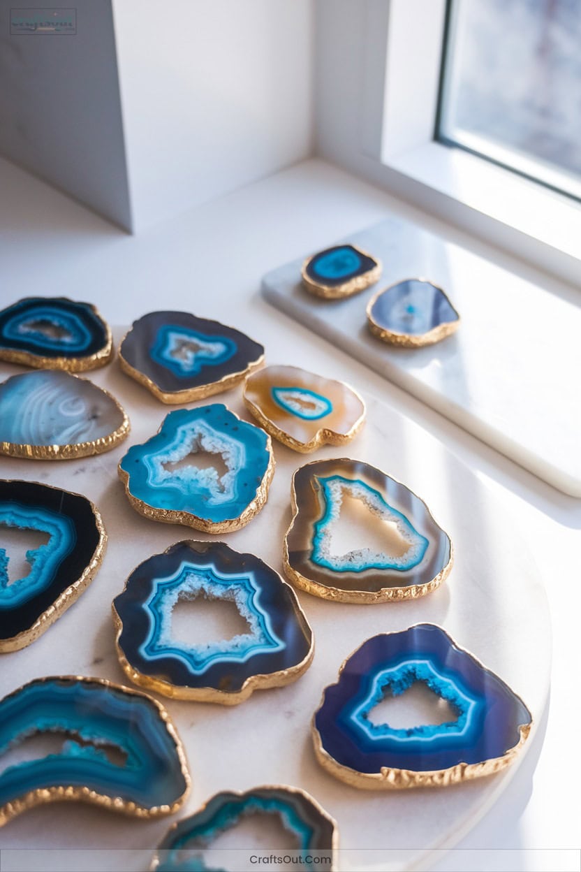 9 Faux Agate Clay Magnets