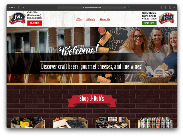 restaurant website