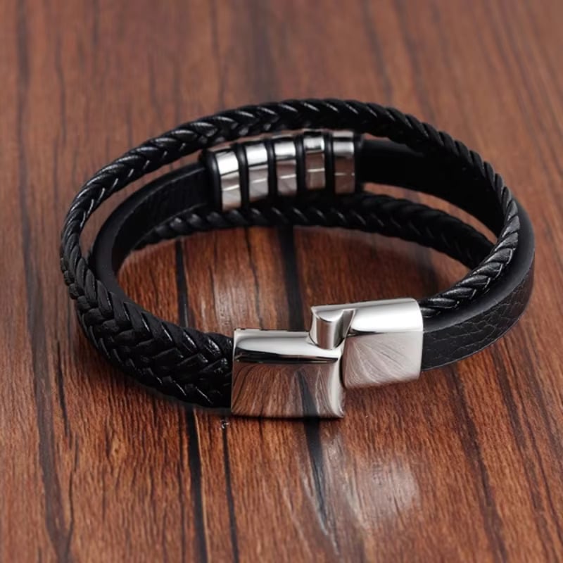 Brazalete de cuero para hombre