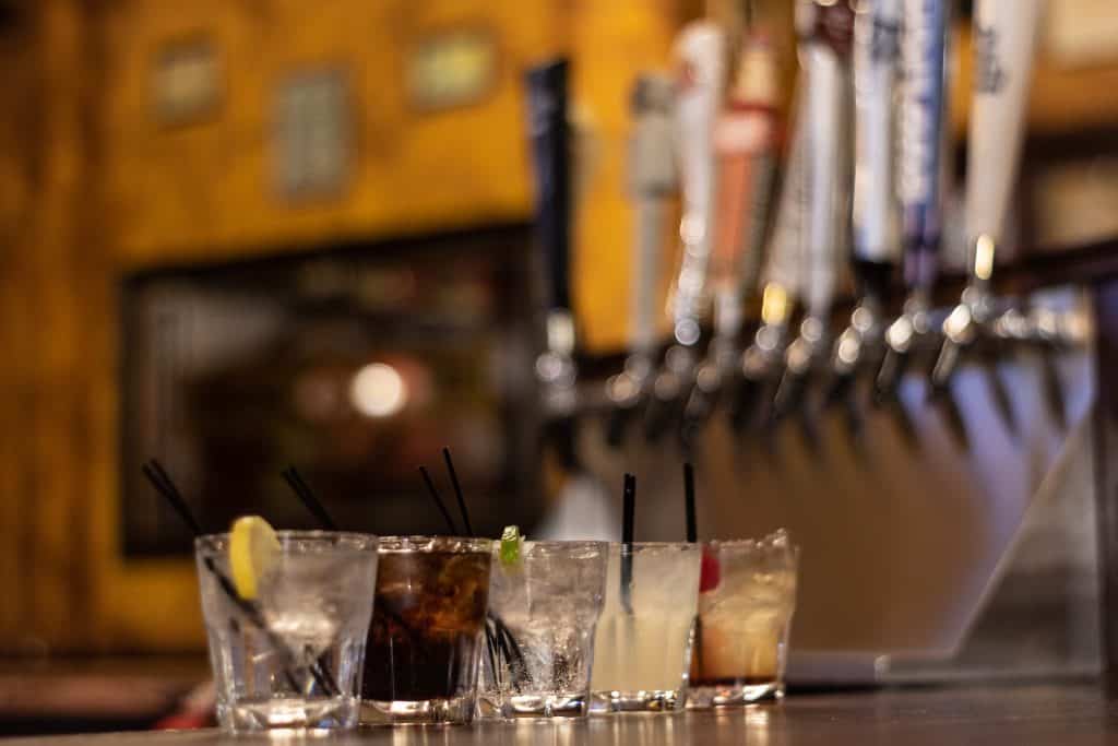 Assorted cocktails at Dublin Square bar in Lansing, MI.