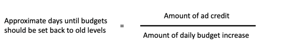 Budget increase calculation