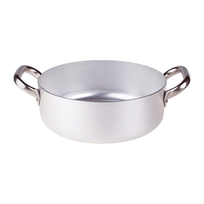 Casseruola bassa alluminio due maniglie cm.24