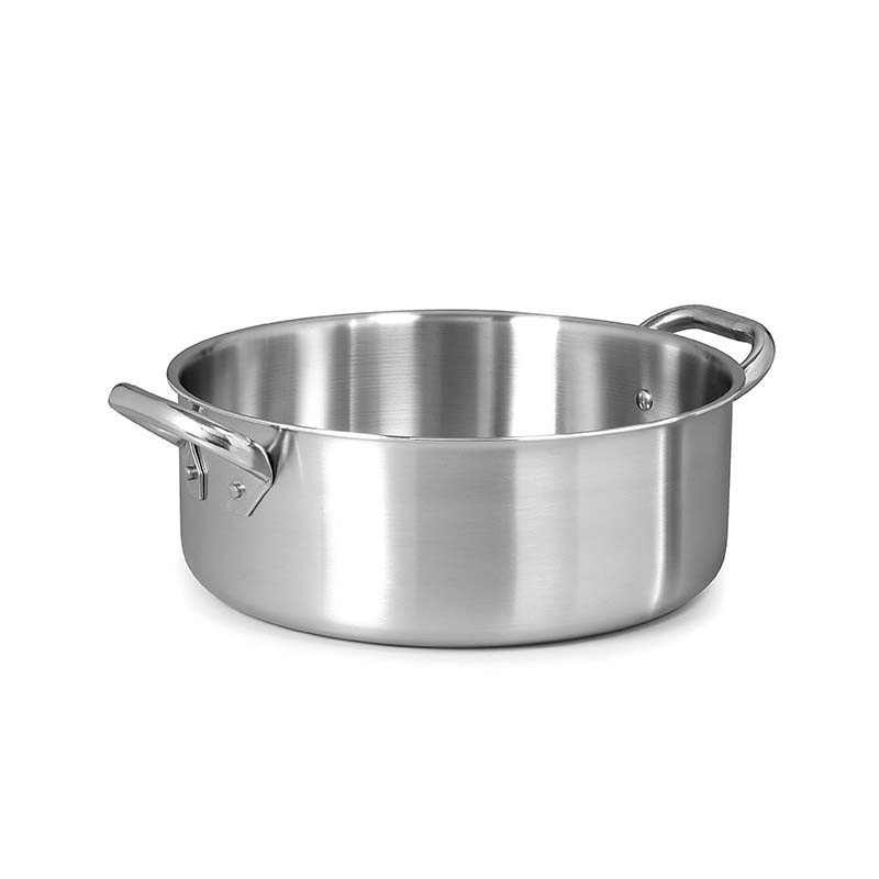 Casseruola bassa due maniglie alu-inox cm.24