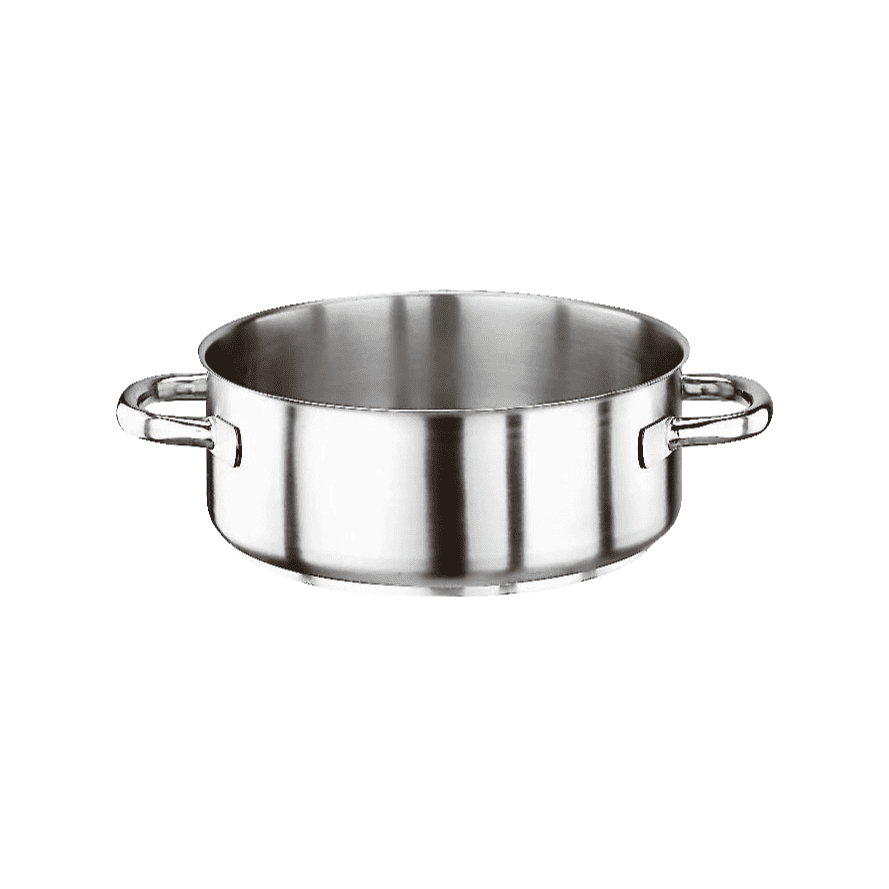Casseruola bassa due maniglie series 1000 inox cm.40