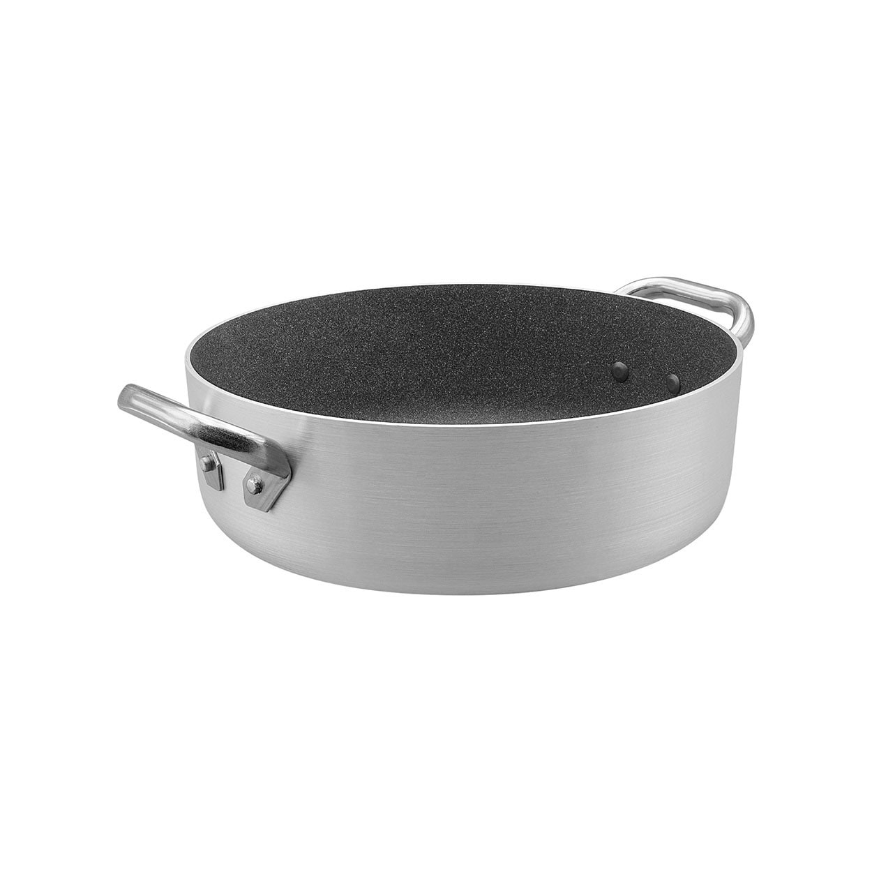 Casseruola bassa due maniglie shark skin cm.28