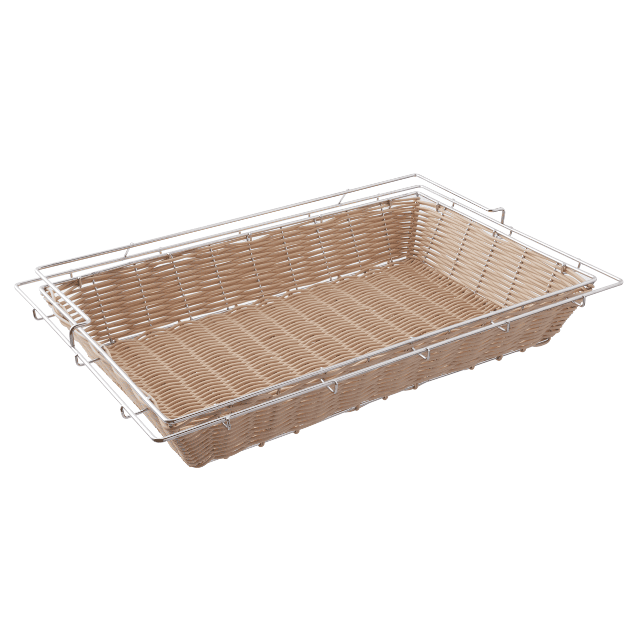 Cesta polyrattan bordo rinforzato cm.53×32,5 gn 1/1