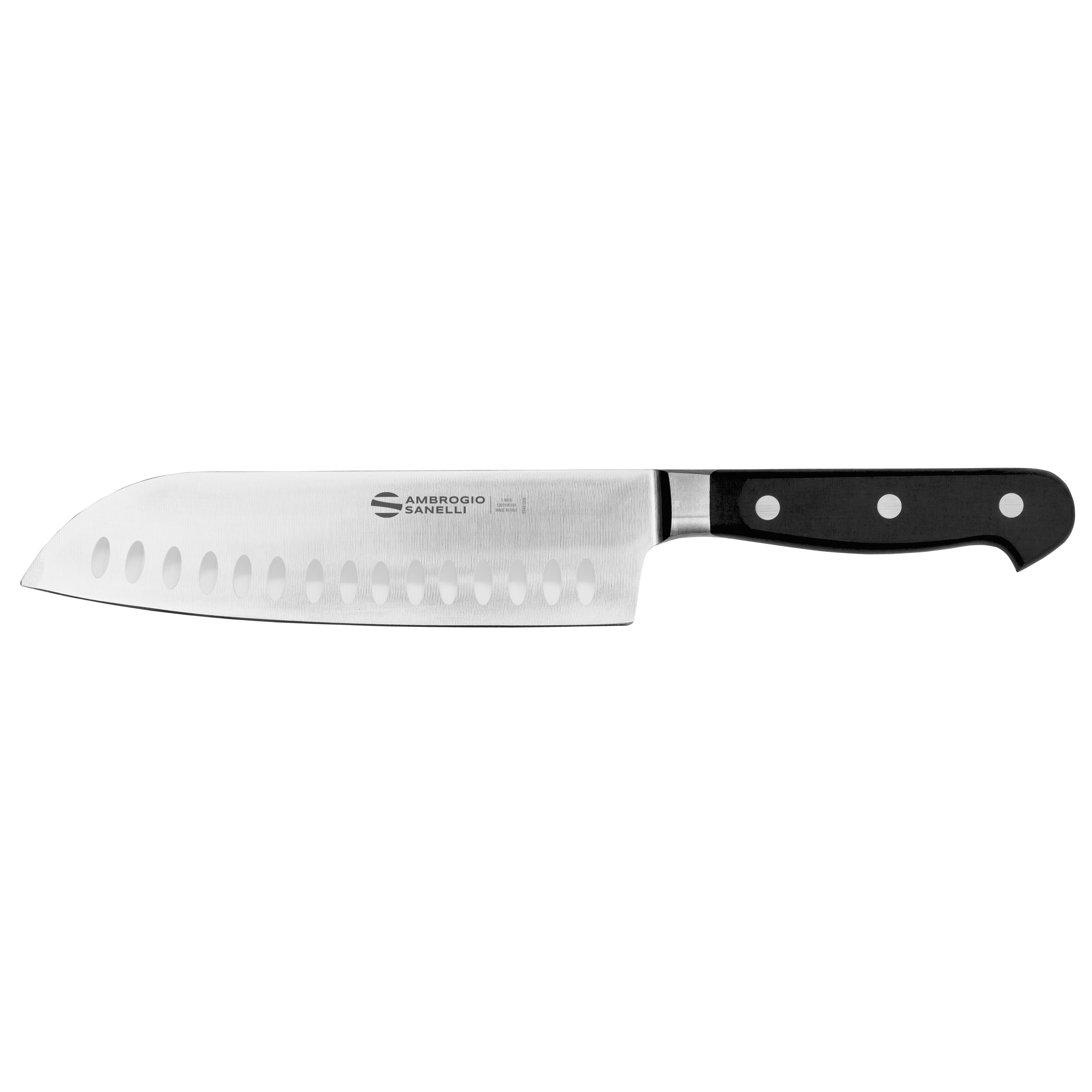 Coltello maitre santoku alveolato cm.18