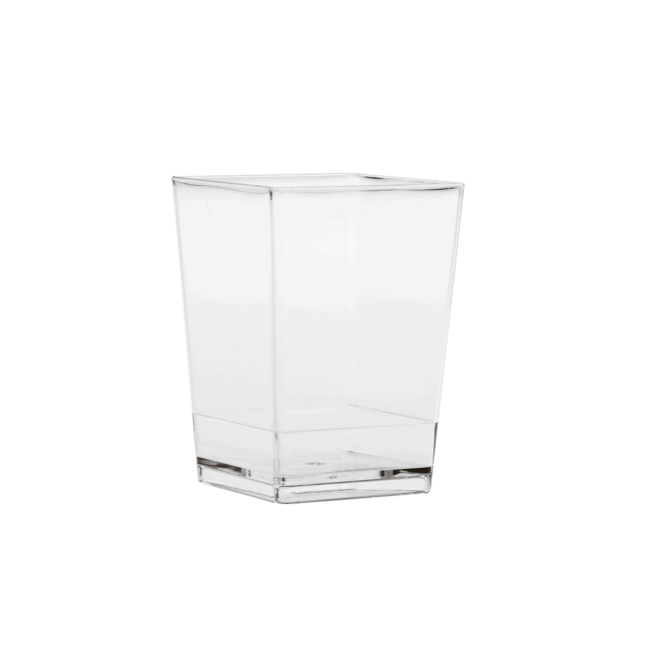 Confezione 100 bicchiere quadrato riutilizzabili cm.4×5,5