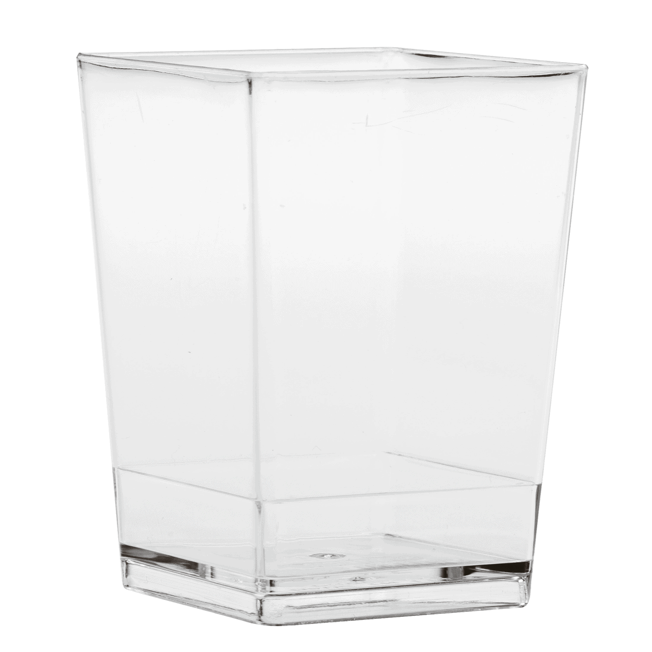 Confezione 100 bicchiere quadrato riutilizzabili cm.5,5×8