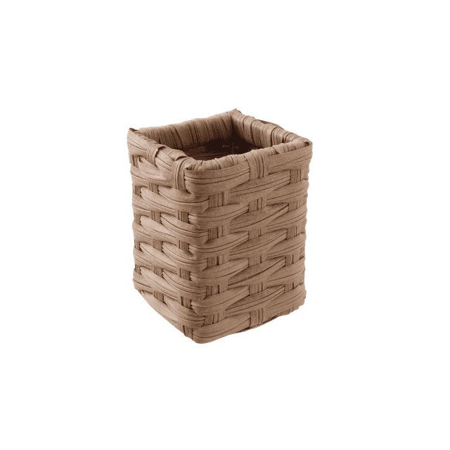 Portaposate e grissini quadrato polyrattan radici cm.11x14h