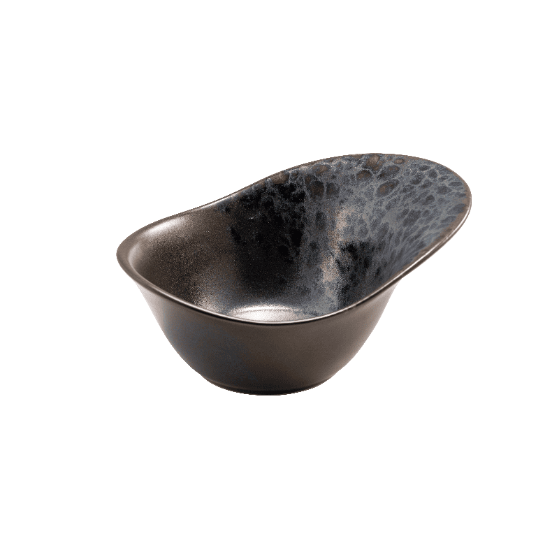 Coppa petalo ovale phobos nero cm.21x16x9,5h
