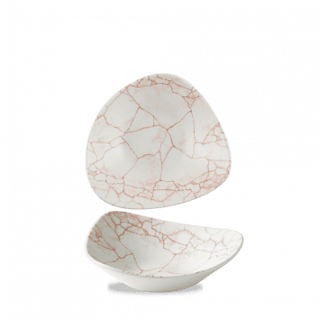Coppa triangolare kintsugi coral cm.23,5
