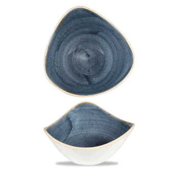 Coppa triangolare stonecast blueberry cm.18,5